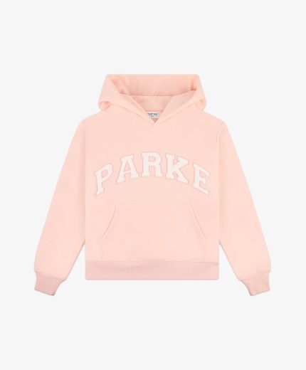 Parke Varsity Hoodie Sweatshirt Baby Pink