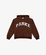 Parke Varsity Hoodie Sweatshirt Brown
