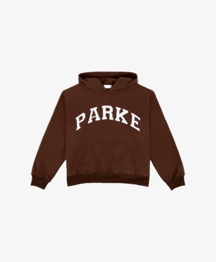 Parke Varsity Hoodie Sweatshirt Brown