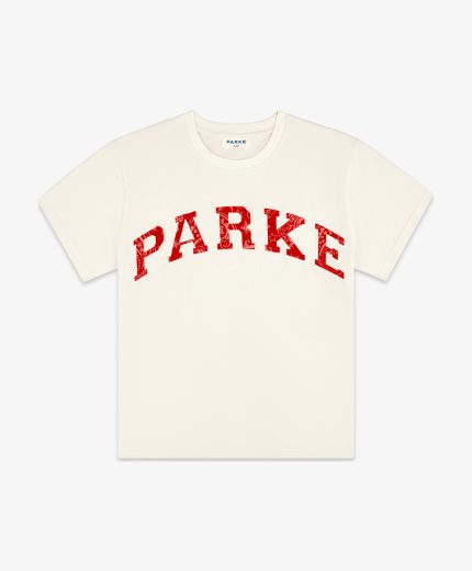 Parke Varsity Tee Cream Color